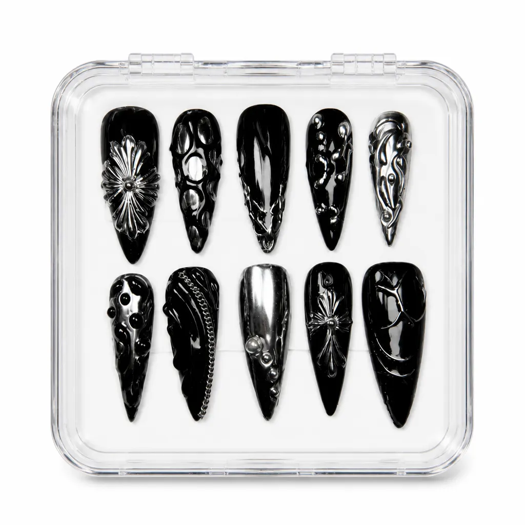 Dark Cyber Goth – Xưởng gia công Nailbox Sỉ thủ công