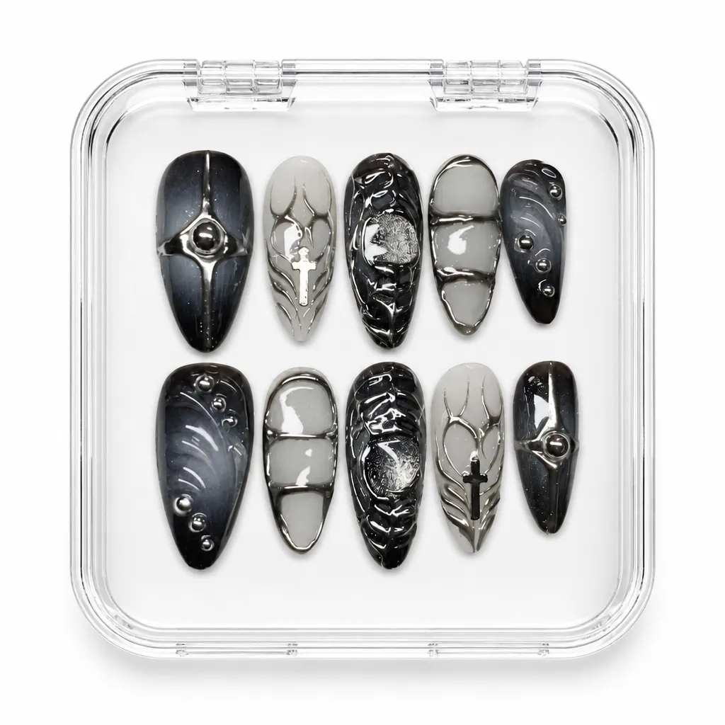 Dark Cyber Gothic – Xưởng gia công Nailbox Sỉ thủ công