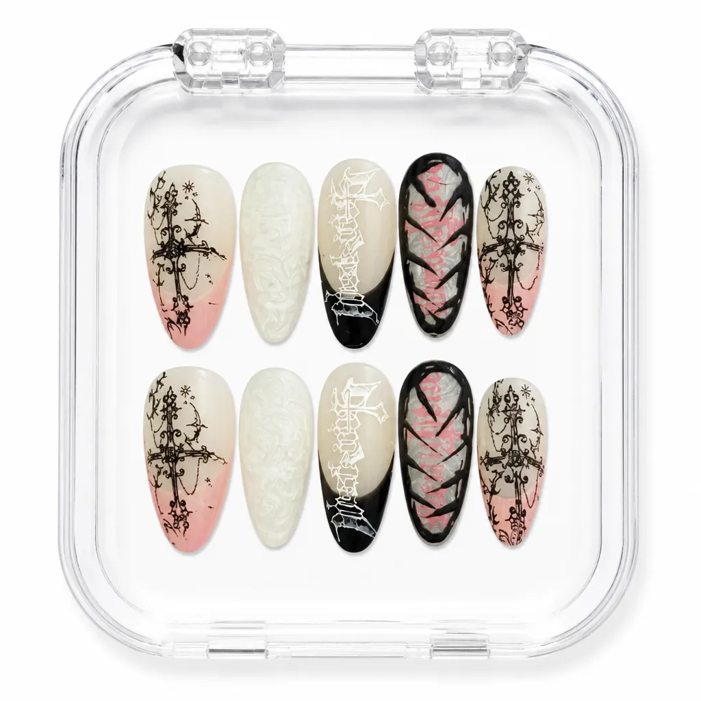 Dark Romance Almond – Xưởng gia công Nailbox Sỉ thủ công