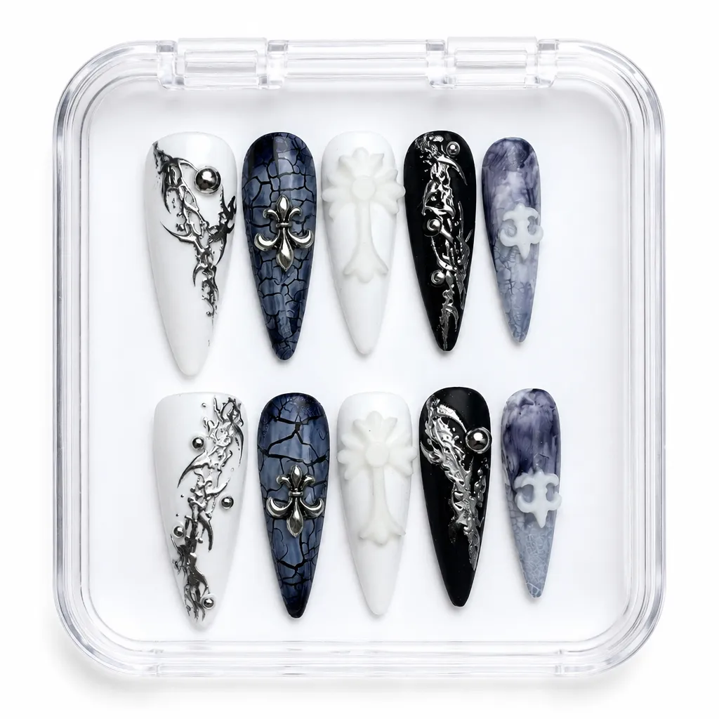 Dark Sovereign Stiletto – Xưởng gia công Nailbox Sỉ thủ công