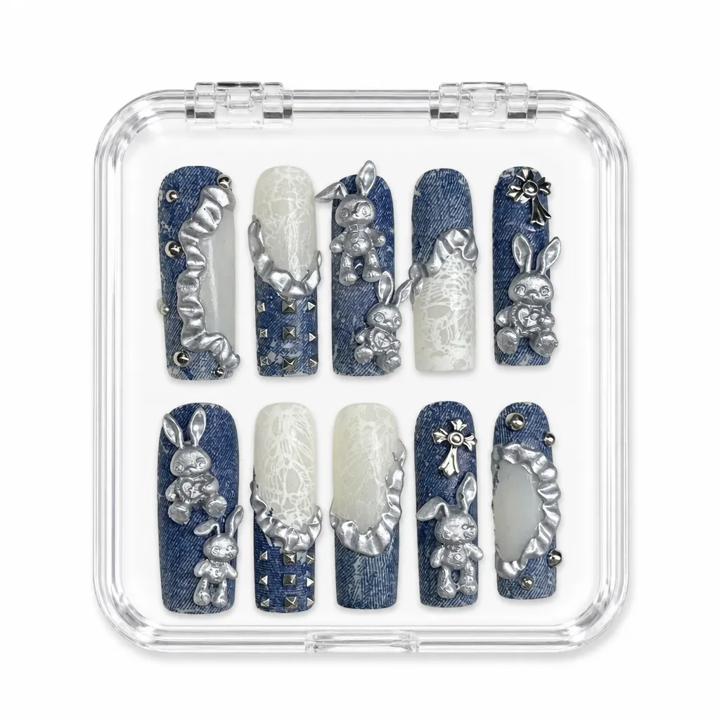 Denim Core Rabbits – Xưởng gia công Nailbox Sỉ thủ công