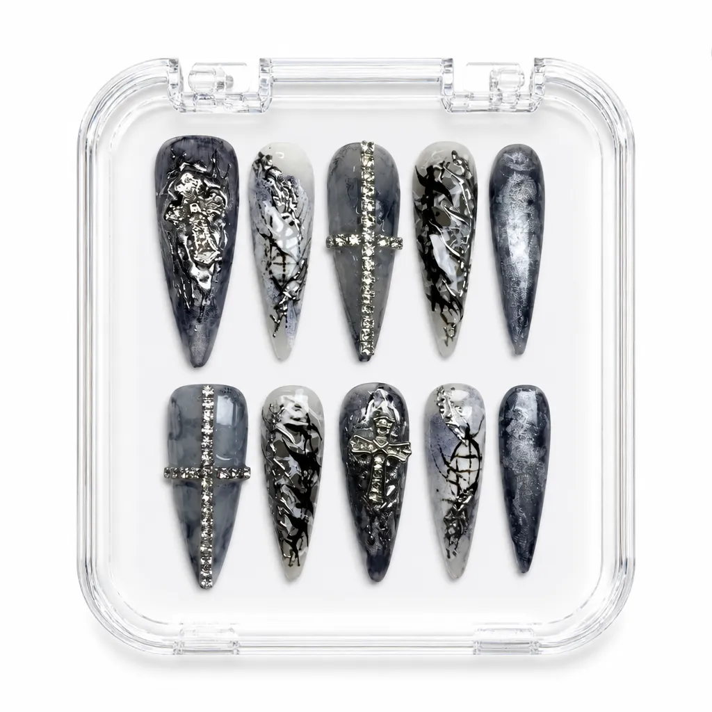 Divine Gothic Marble – Xưởng gia công Nailbox Sỉ thủ công
