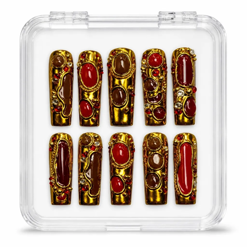 Dream Crimson Luxe – Xưởng gia công Nailbox Sỉ thủ công