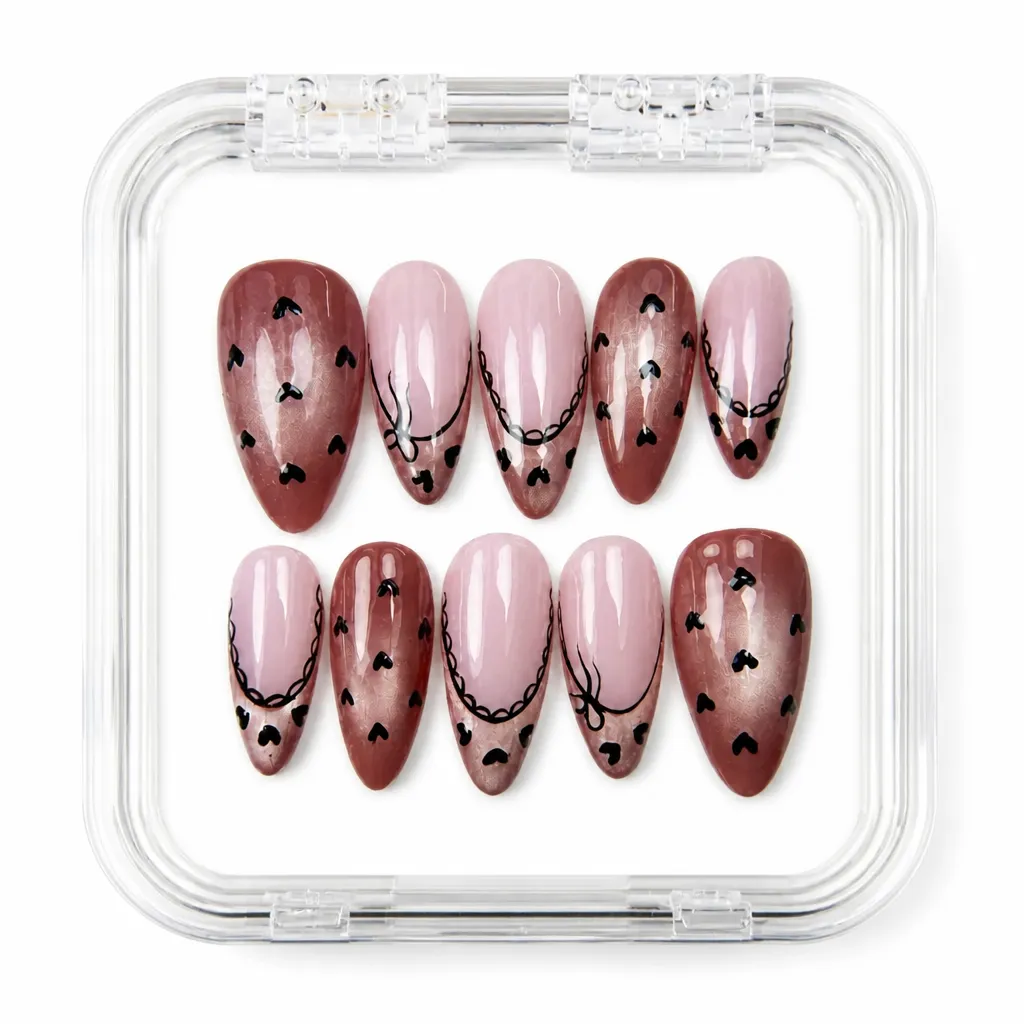 Dusty Rose Chains – Xưởng gia công Nailbox Sỉ thủ công