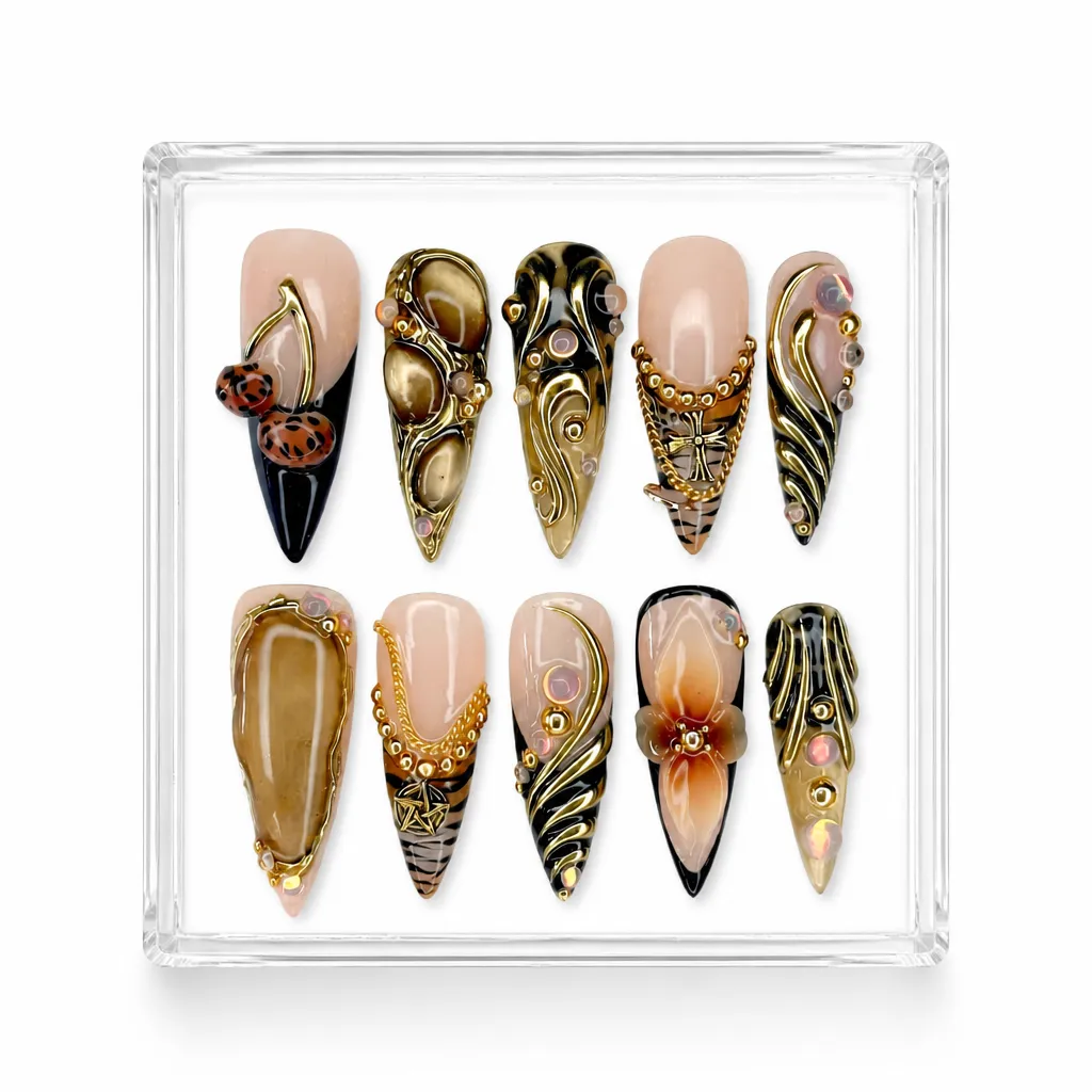 Earthy Opulence – Xưởng gia công Nailbox Sỉ thủ công