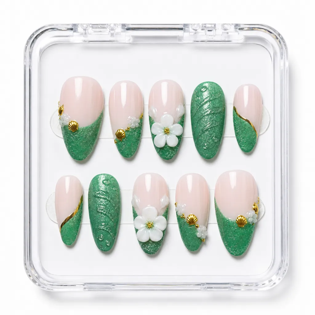 Emerald Bloom – Xưởng gia công Nailbox Sỉ thủ công