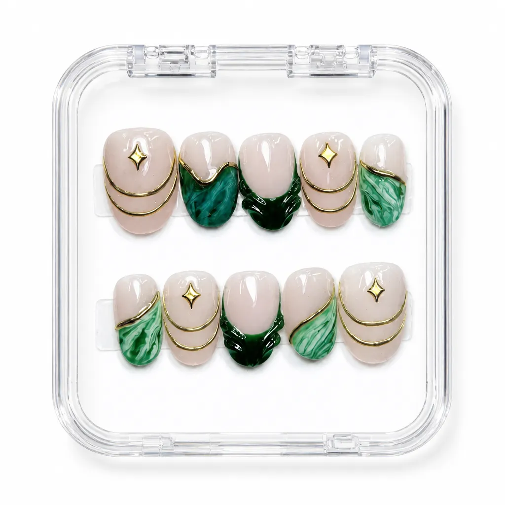 Emerald Luxe Oval – Xưởng gia công Nailbox Sỉ thủ công