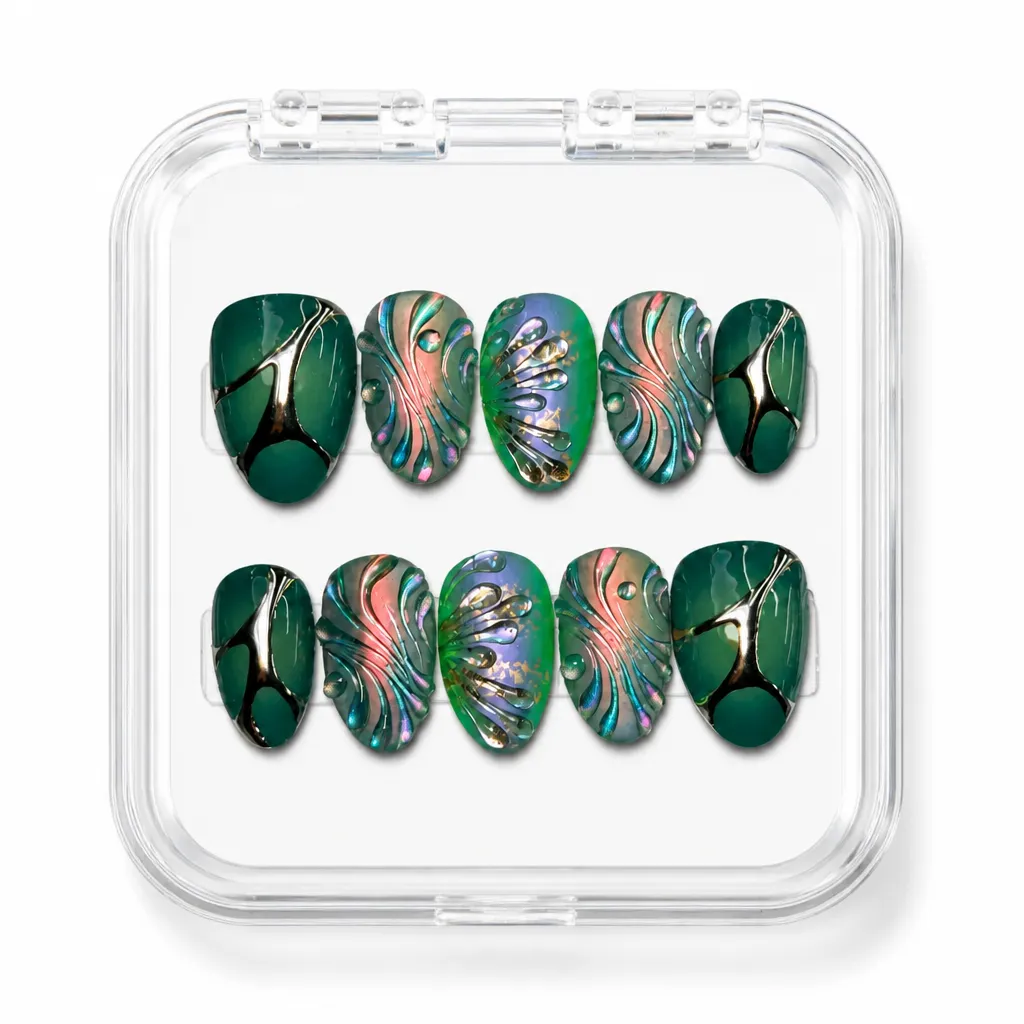 Emerald Plumage – Xưởng gia công Nailbox Sỉ thủ công