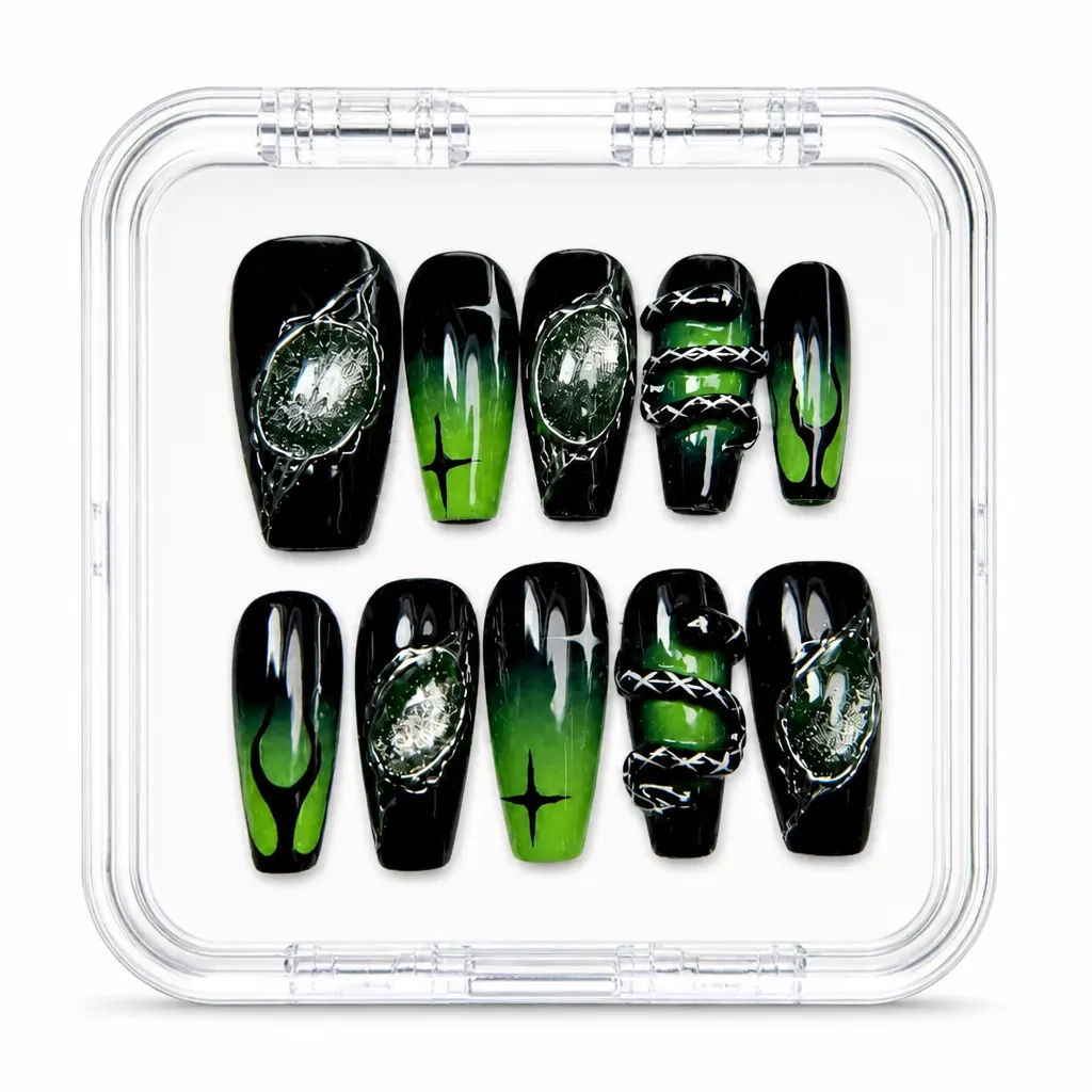Emerald Serpent – Xưởng gia công Nailbox Sỉ thủ công
