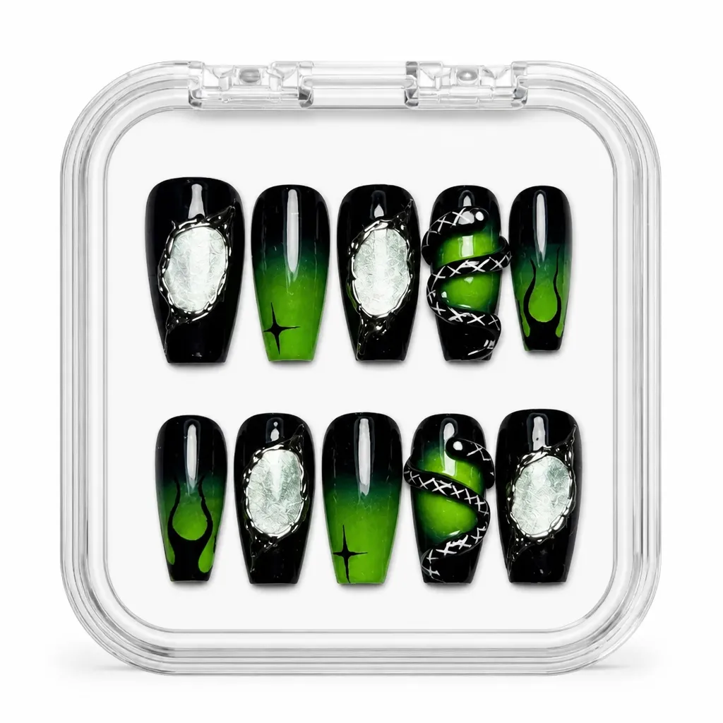 Emerald Sparkle – Xưởng gia công Nailbox Sỉ thủ công