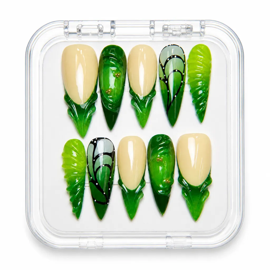 Emerald Stiletto – Mẫu Nailbox Sỉ Thiết Kế Thủ Công