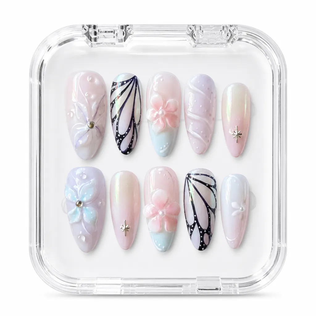 Enchanted Butterfly Garden – Xưởng gia công Nailbox Sỉ thủ công