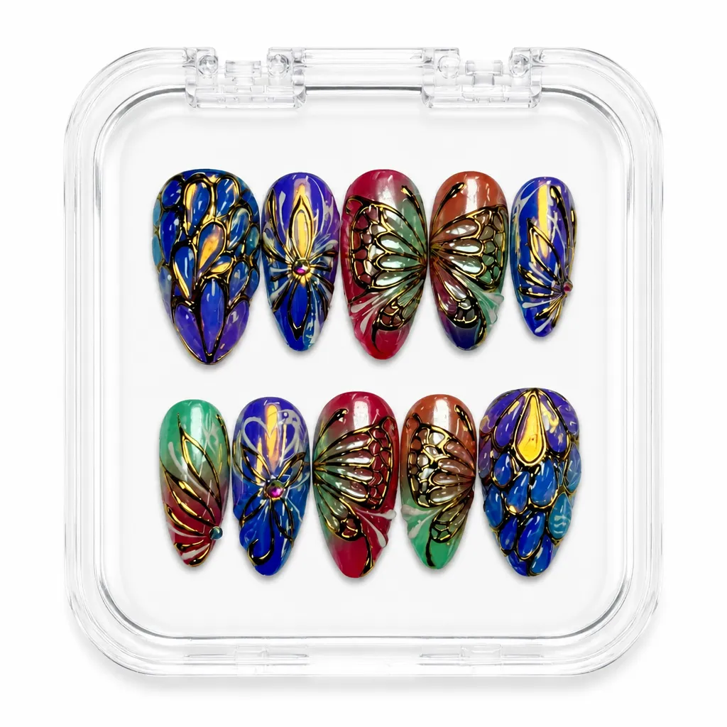 Ethereal Butterfly Garden – Xưởng gia công Nailbox Sỉ thủ công