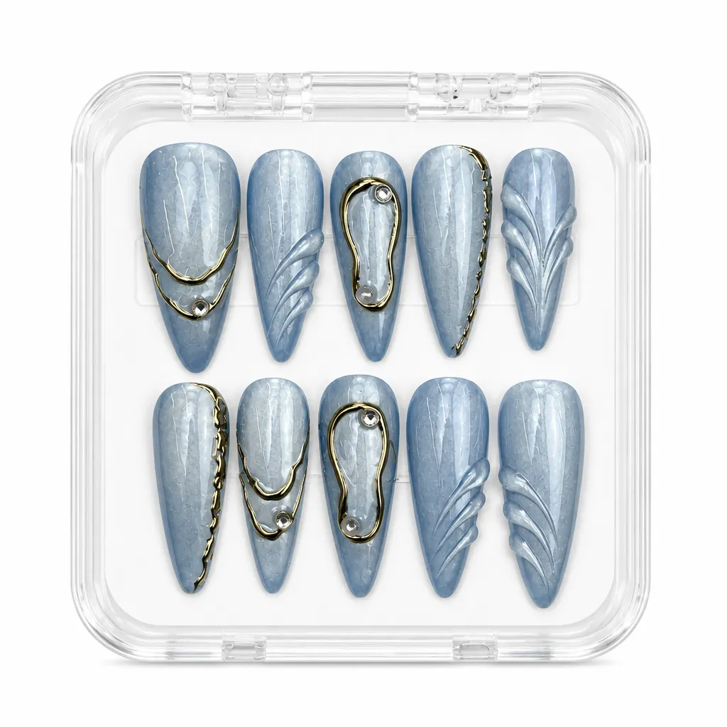 Ethereal Cloud Luxe – Xưởng gia công Nailbox Sỉ thủ công