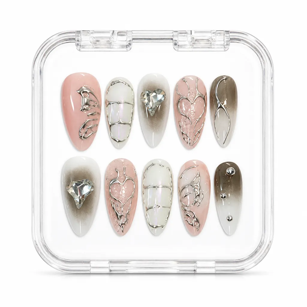Ethereal Rose Quartz – Xưởng gia công Nailbox Sỉ thủ công