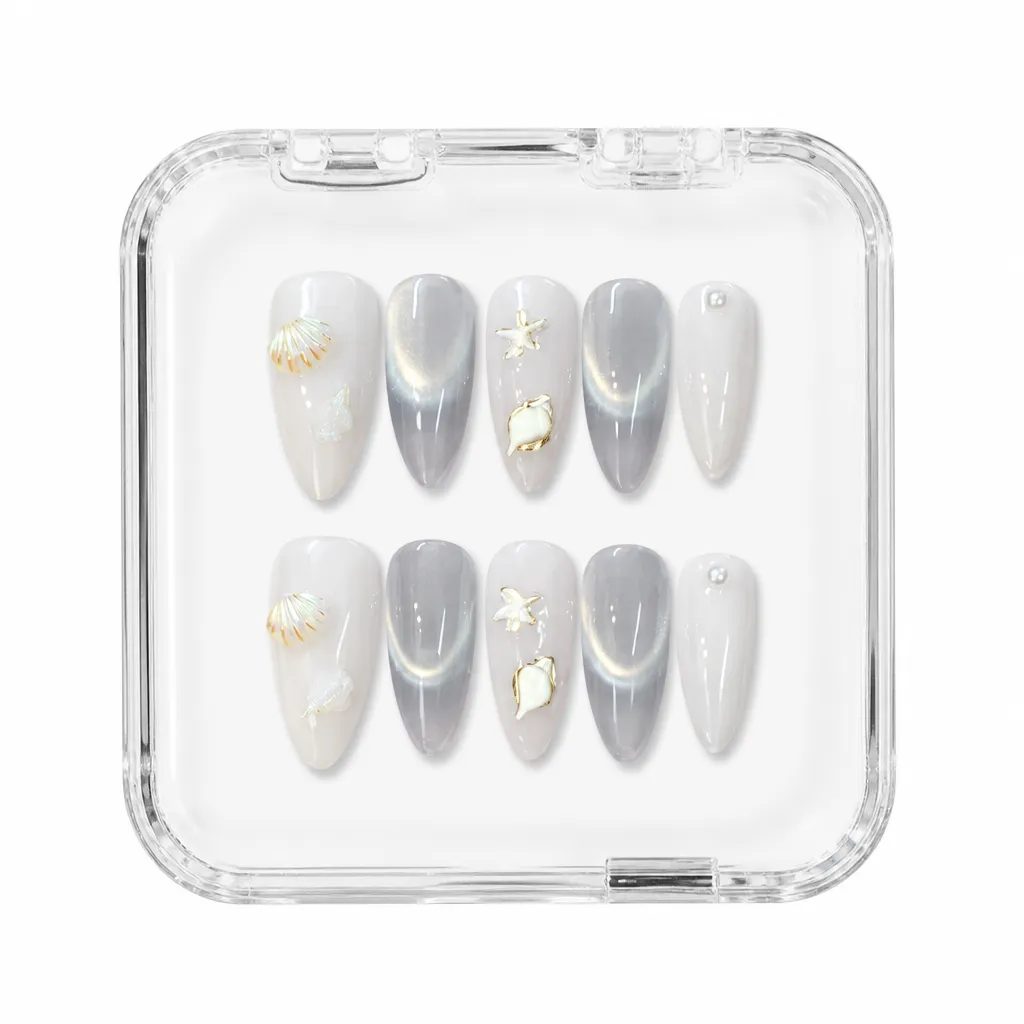 Ethereal Shimmer – Xưởng gia công Nailbox Sỉ thủ công