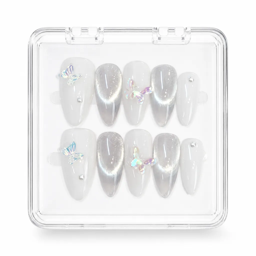 Ethereal Sparkle Oval – Xưởng gia công Nailbox Sỉ thủ công