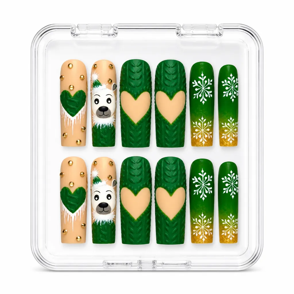 Festive Forest Heart – Xưởng gia công Nailbox Sỉ thủ công