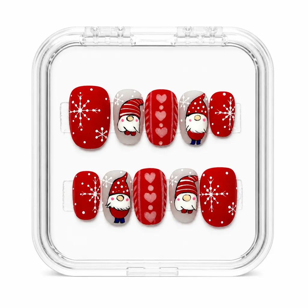 Festive Nordic Gnomes – Xưởng gia công Nailbox Sỉ thủ công