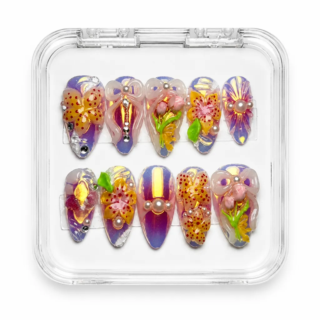 Floral Aurora – Xưởng gia công Nailbox Sỉ thủ công