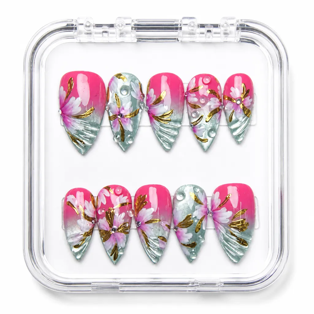 Floral Elegance – Xưởng gia công Nailbox Sỉ thủ công