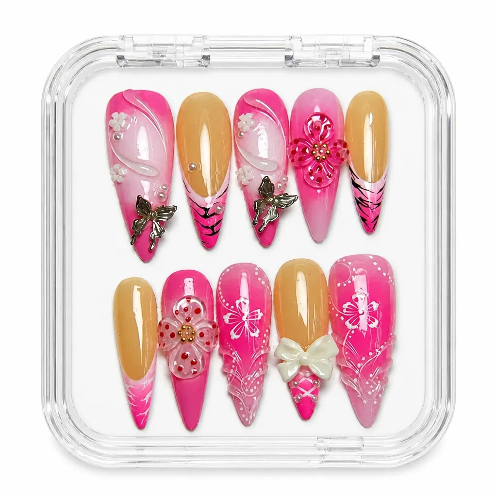 Floral Luxe Elegance – Xưởng gia công Nailbox Sỉ thủ công