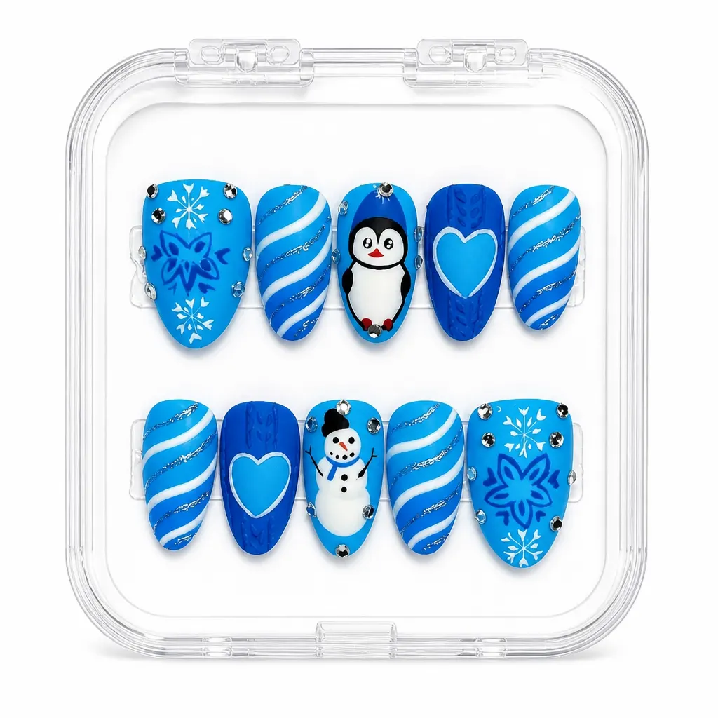 Frosty Winter Wonderland – Mẫu Nailbox Sỉ Thiết Kế Thủ Công