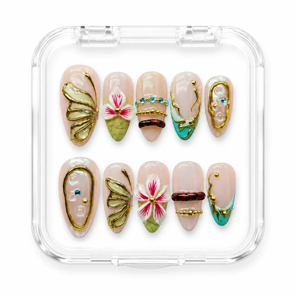Gilded Butterfly Garden – Xưởng gia công Nailbox Sỉ thủ công