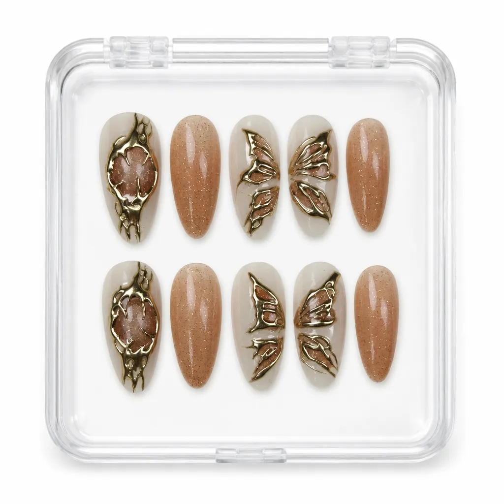 Gilded Butterfly Wings – Xưởng gia công Nailbox Sỉ thủ công