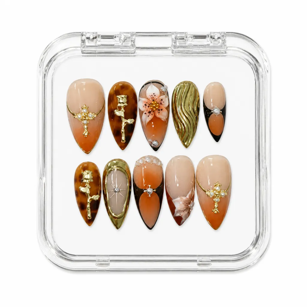 Gilded Elegance – Xưởng gia công Nailbox Sỉ thủ công