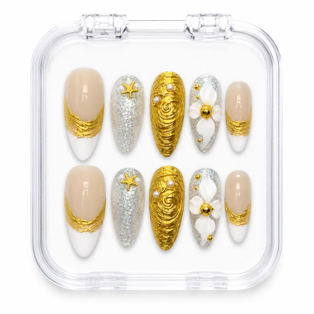 Gilded Ocean Pearl – Xưởng gia công Nailbox Sỉ thủ công