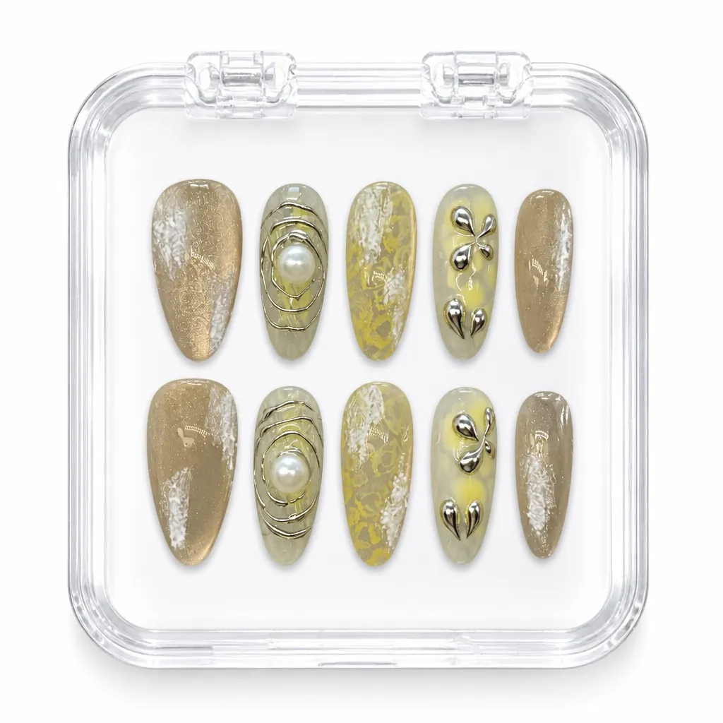 Gilded Pearl Mirage – Xưởng gia công Nailbox Sỉ thủ công