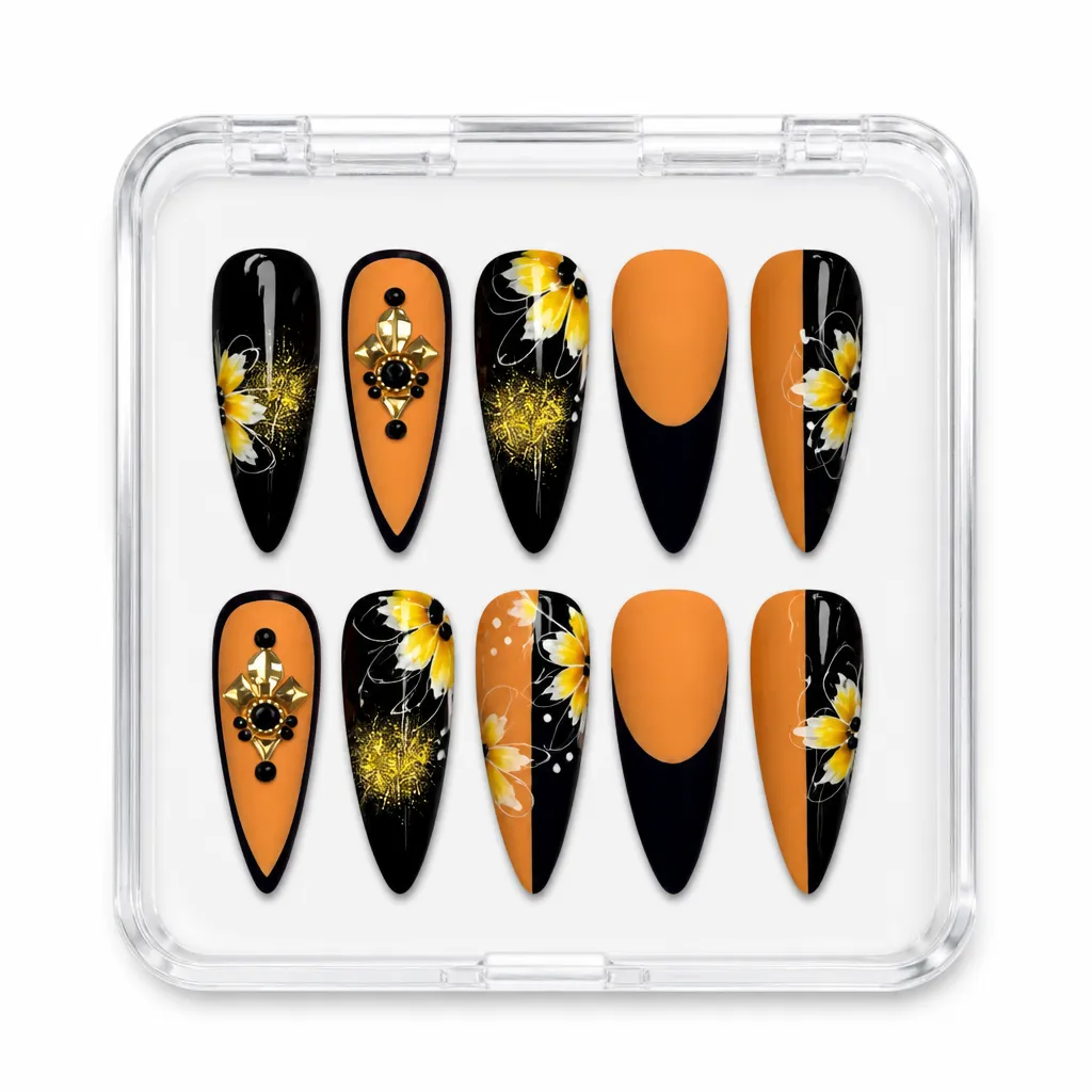 Gilded Serpent Luxe – Mẫu Nailbox Sỉ Thiết Kế Thủ Công