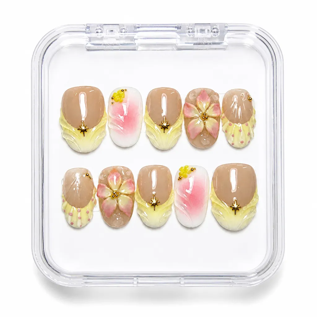 Glossy Botanical Luxe – Xưởng gia công Nailbox Sỉ thủ công