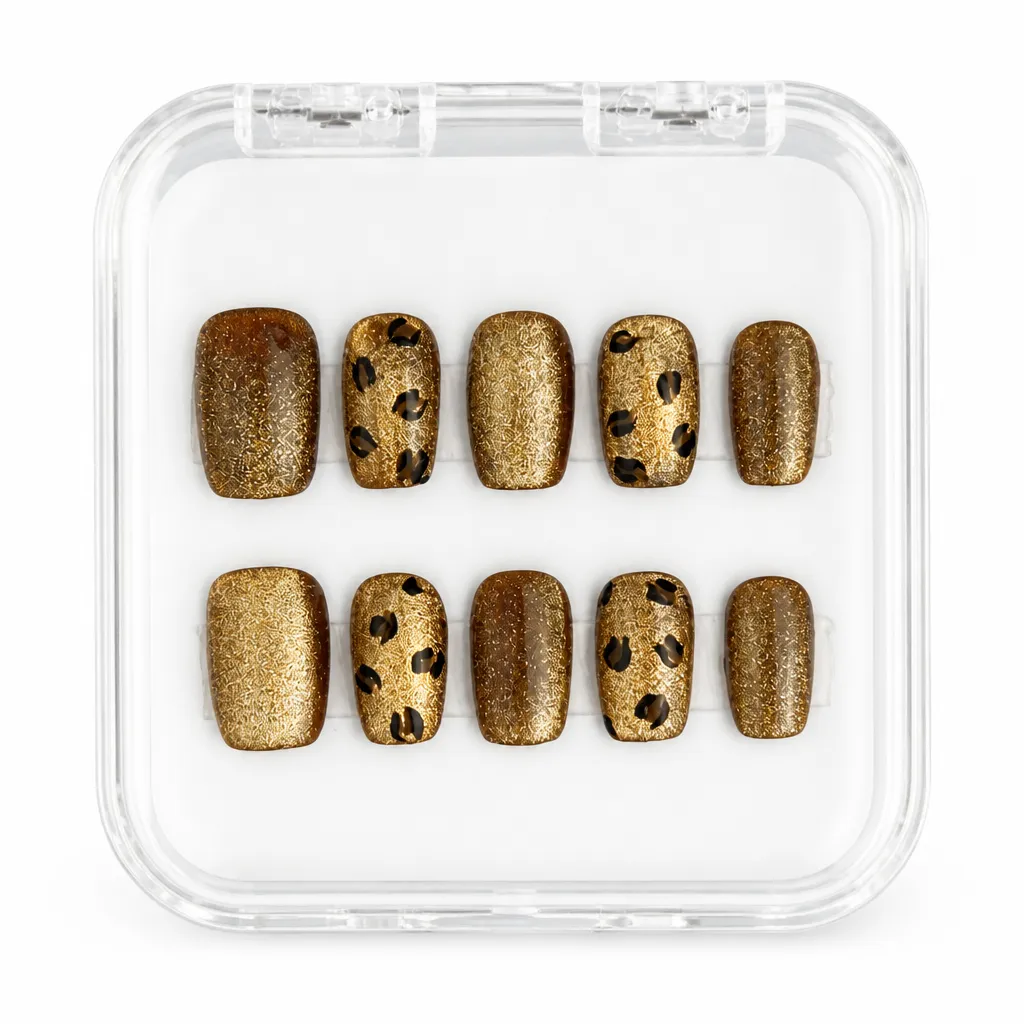 Gold Leopard Luxe – Xưởng gia công Nailbox Sỉ thủ công