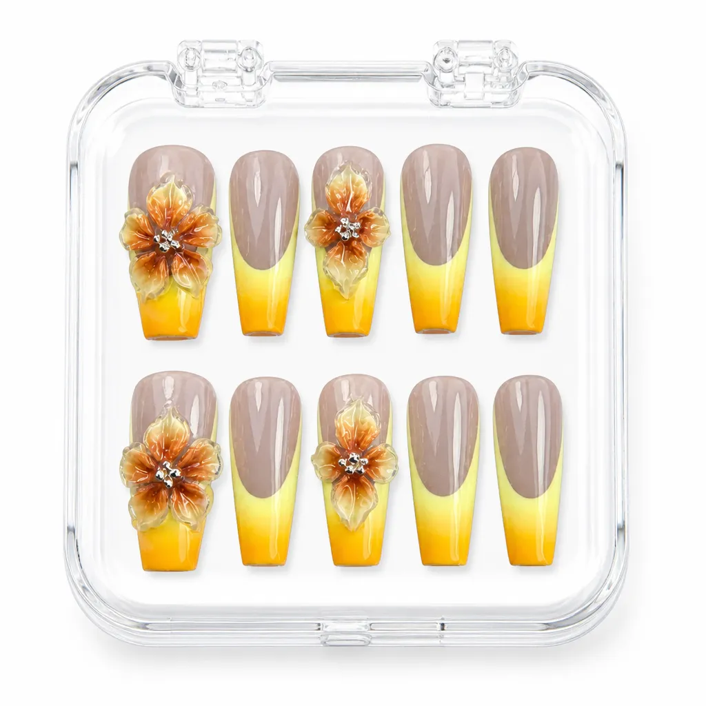 Golden Blossom Luxe – Xưởng gia công Nailbox Sỉ thủ công