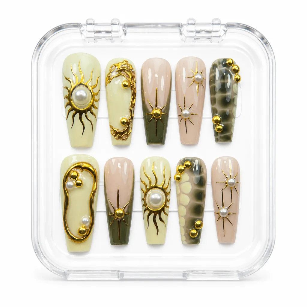 Golden Celestial Crocodile – Xưởng gia công Nailbox Sỉ thủ công
