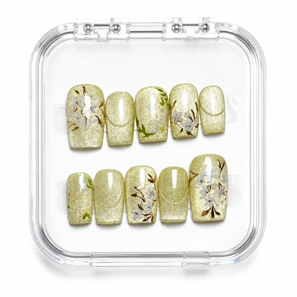 Golden Crackle Luxe – Xưởng gia công Nailbox Sỉ thủ công