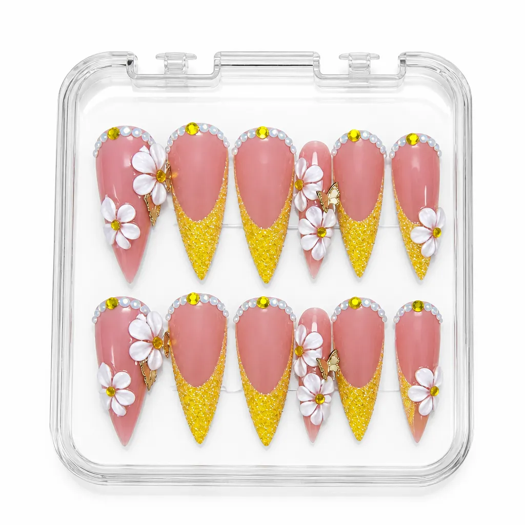 Golden Daisy Stiletto – Xưởng gia công Nailbox Sỉ thủ công