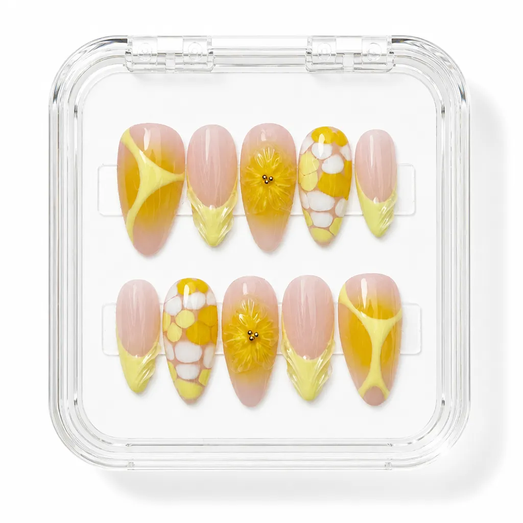 Golden Geometry Luxe – Xưởng gia công Nailbox Sỉ thủ công