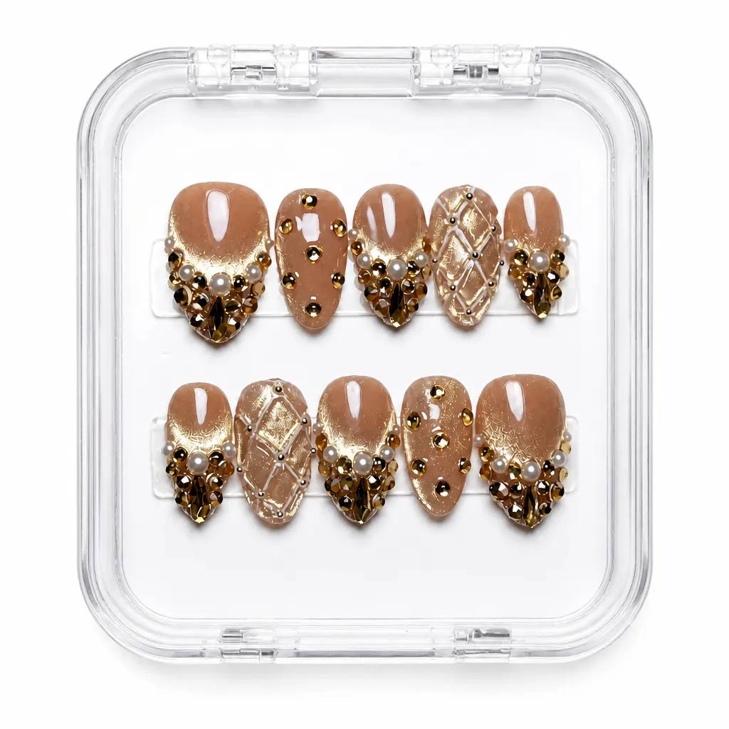 Golden Glamour Studs – Xưởng gia công Nailbox Sỉ thủ công