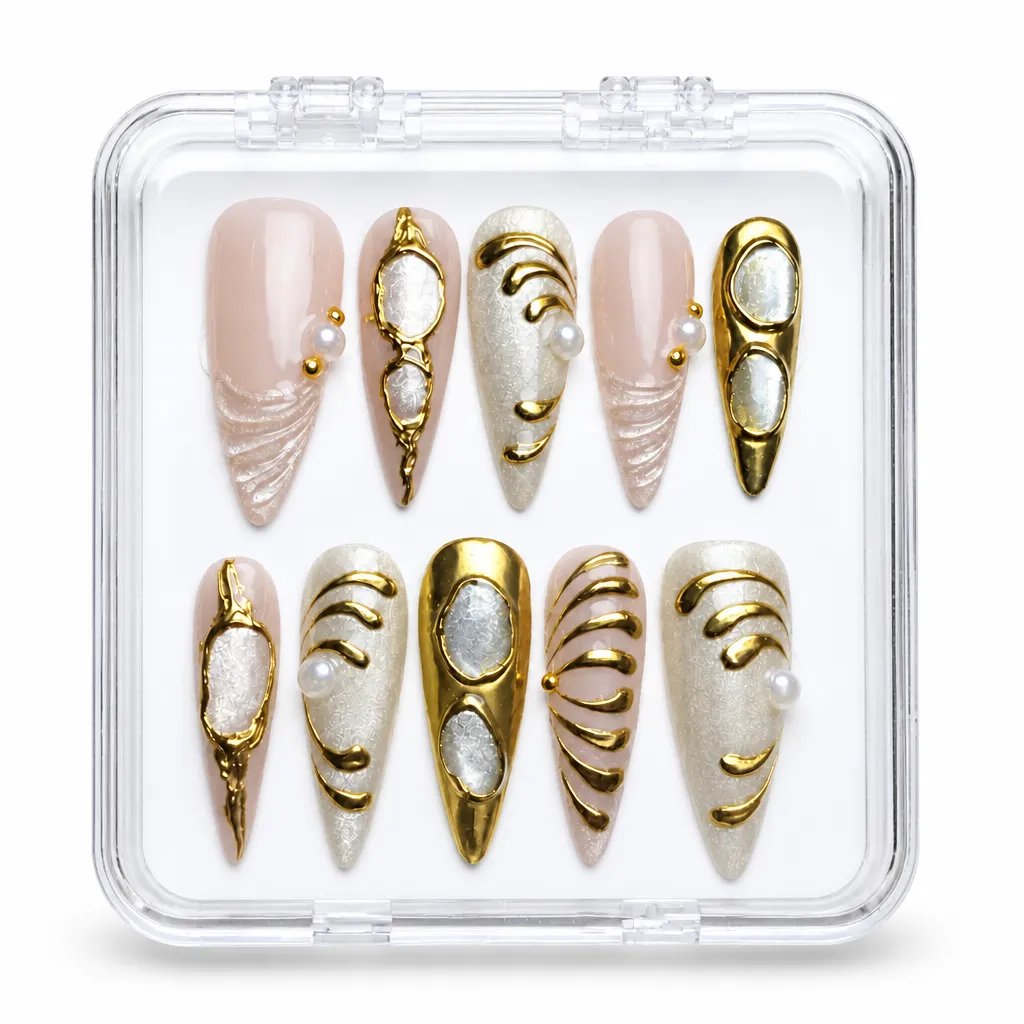 Golden Opulence – Xưởng gia công Nailbox Sỉ thủ công