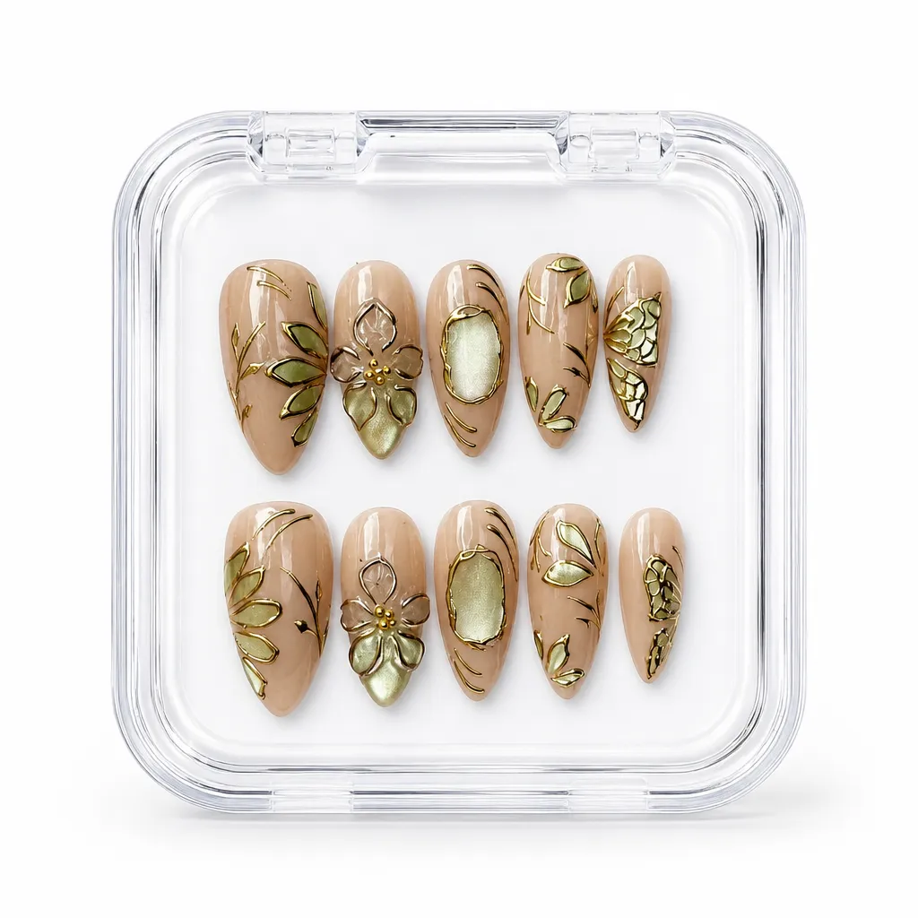 Golden Sage Blossom – Xưởng gia công Nailbox Sỉ thủ công