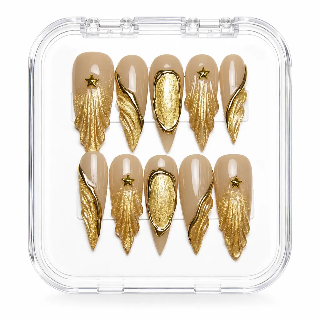 Golden Stiletto Dreams – Xưởng gia công Nailbox Sỉ thủ công