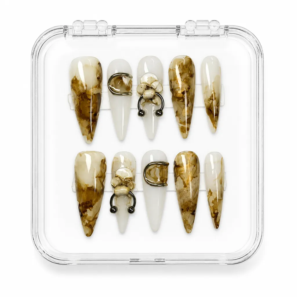 Gothic Amber Marble – Xưởng gia công Nailbox Sỉ thủ công