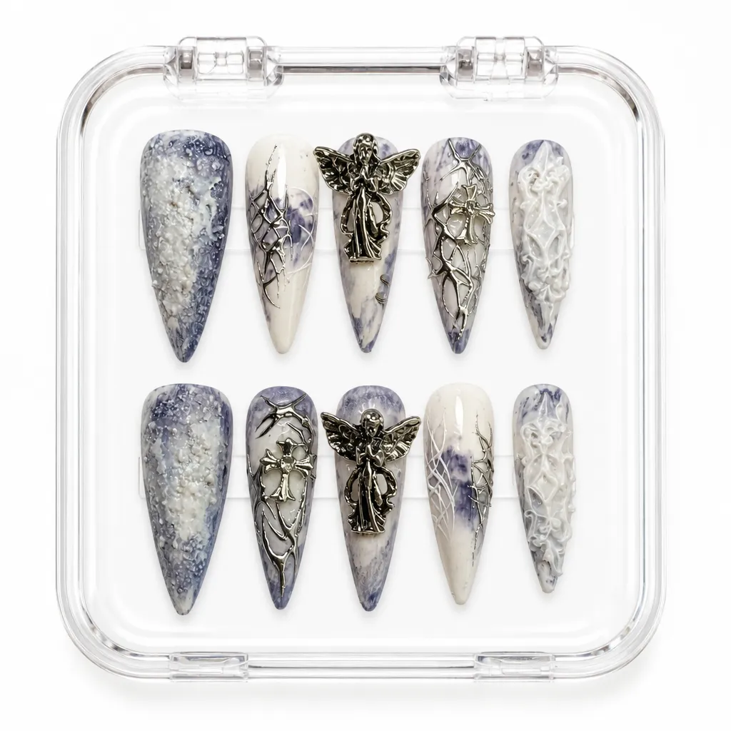 Gothic Angel Chrome – Xưởng gia công Nailbox Sỉ thủ công