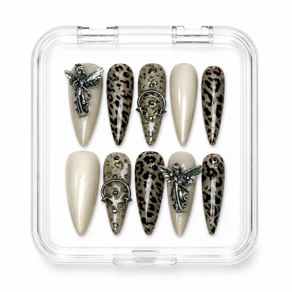 Gothic Angel Leopard – Xưởng gia công Nailbox Sỉ thủ công