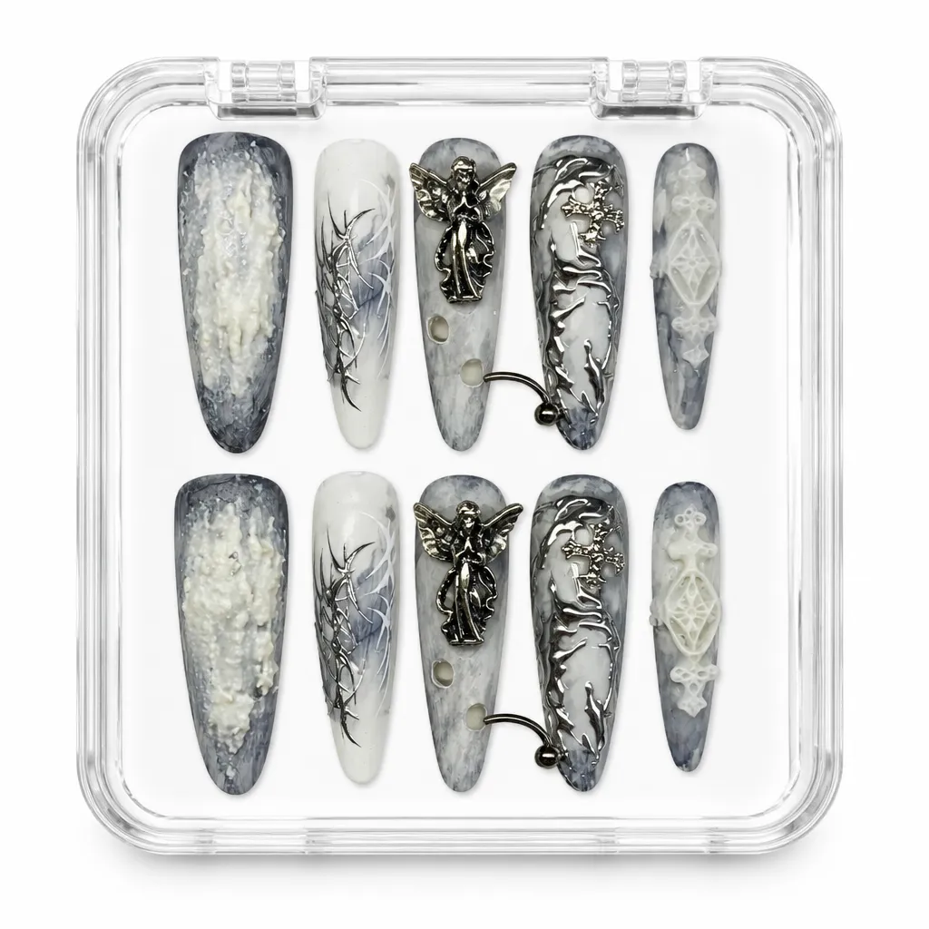Gothic Angel Pierced – Xưởng gia công Nailbox Sỉ thủ công