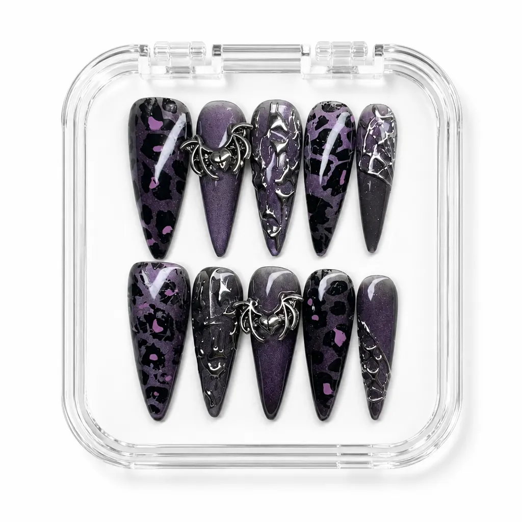 Gothic Bat Velvet – Xưởng gia công Nailbox Sỉ thủ công