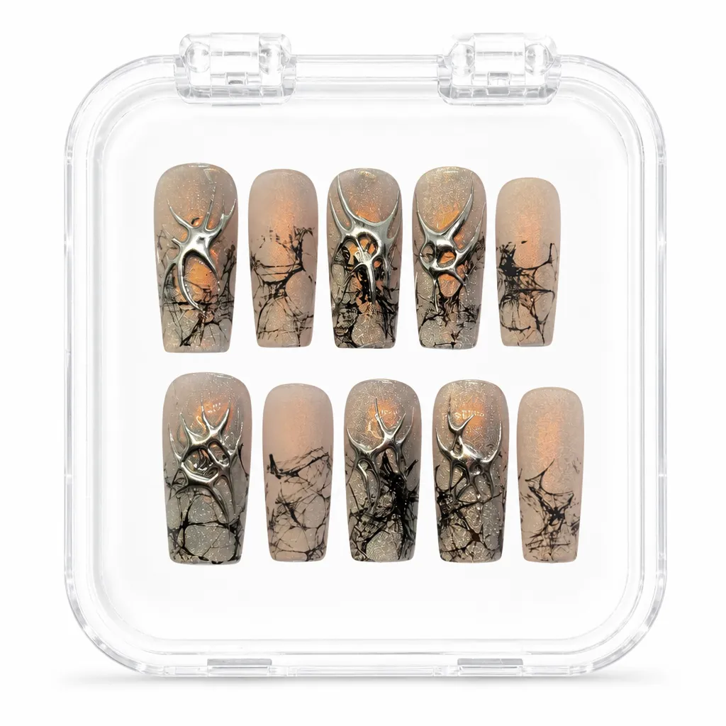 Gothic Chrome Web – Xưởng gia công Nailbox Sỉ thủ công